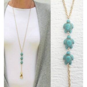 Ladies 3 Turtle Lanyard Necklace